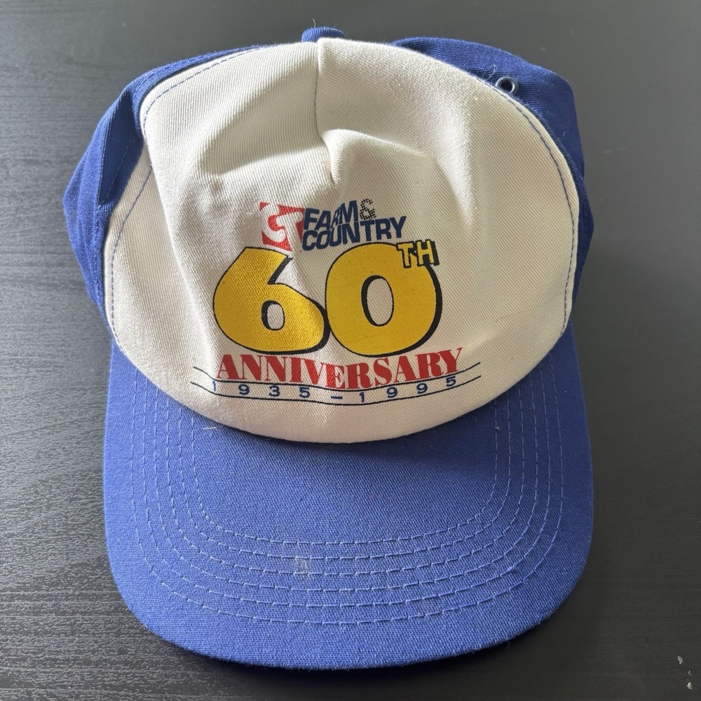 Vintage 1995 CT Farm & Country Trucker Hat Snapback Dad Cap